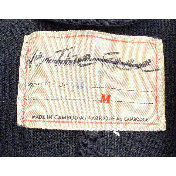 NEW FREE PEOPLE WE THE FREE BLACK SALLY CHORE JACKET COAT SZ M - Picture 3 of 5